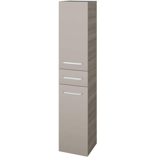 Hochschrank UNI SVD2Z 35  - D03 Cafe - Griffes T01 - N07 Stone - Links
