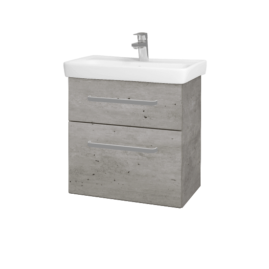 Badezimmerschrank GO SZZ2 60  - D01 Beton - Griffes T01 - D01 Beton
