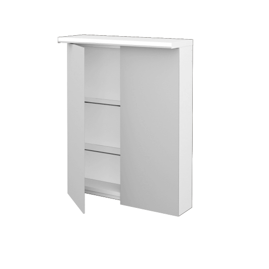 Badezimmer Spiegelschrank LINEA GA2OE 60  - M01 Weiß Lack Matt