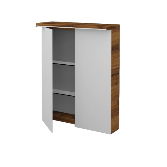 Badezimmer Spiegelschrank LINEA GA2OE 60  - D27 Cognac