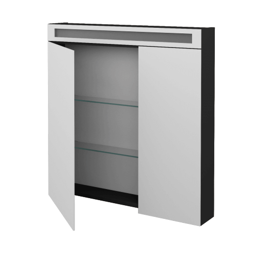 Badezimmer Spiegelschrank NEXT GA2NO 80  - N03 Graphite