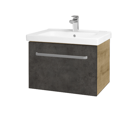 Waschtischunterschrank MAGIC SZZ 65  - D09 Eiche Arlington - Griffes T01 - D16 Dark Beton