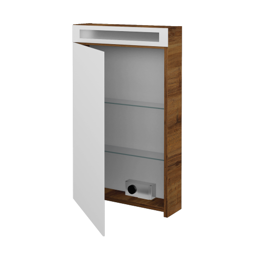 Badezimmer Spiegelschrank ORO GAOE 50  - D27 Cognac - Links