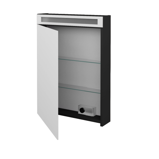 Badezimmer Spiegelschrank ORO GAOE 60  - N03 Graphite - Links