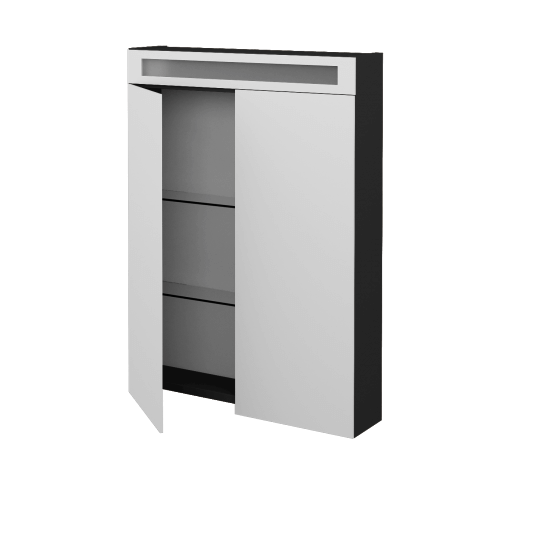 Badezimmer Spiegelschrank ORO GA2OE 60  - N03 Graphite