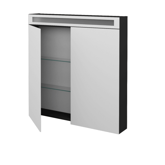 Badezimmer Spiegelschrank ORO GA2OE 80  - N03 Graphite