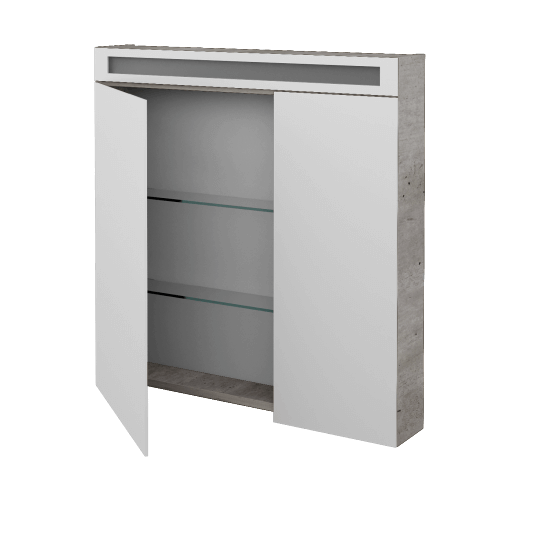 Badezimmer Spiegelschrank ORO GA2NOE 80  - D01 Beton