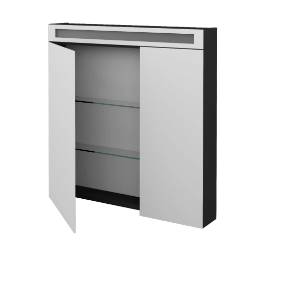 Badezimmer Spiegelschrank ORO GA2NOE 80  - N03 Graphite