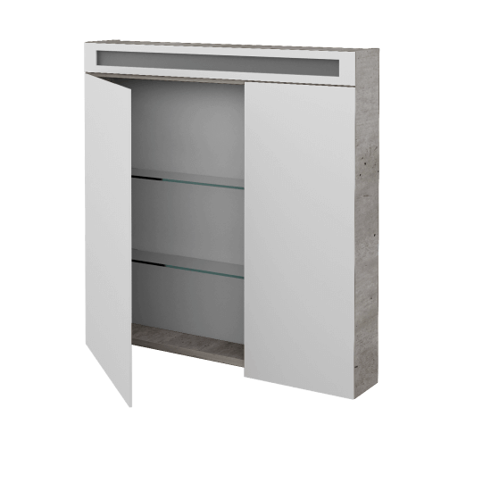 Badezimmer Spiegelschrank ORO GA2NOE 80  - D27 Cognac