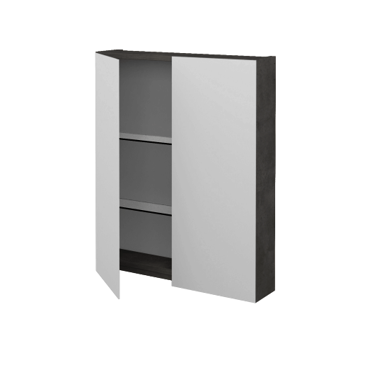 Badezimmer Spiegelschrank AMBIENTE GA2E 60  - D16 Dark Beton