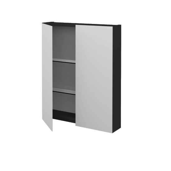 Badezimmer Spiegelschrank AMBIENTE GA2E 60  - N03 Graphite