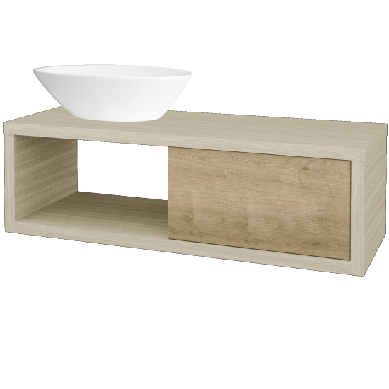Waschtischunterschrank MOVE SZZO 120 (Waschtisch Triumph)  - D04 Eiche - D09 Arlington - Links