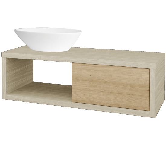 Waschtischunterschrank MOVE SZZO 120 (Waschtisch Triumph)  - D04 Eiche - D22 Caramel - Links