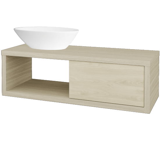 Waschtischunterschrank MOVE SZZO 120 (Waschtisch Triumph)  - D04 Eiche - D24 Ohio - Links