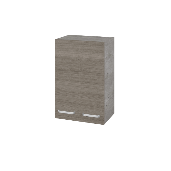 Hängeschrank UNI SYD2 50  - D01 Beton - Griffes T01 - D03 Cafe