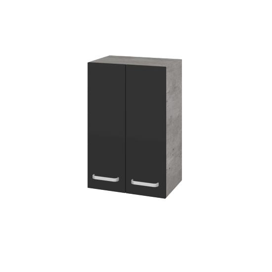 Hängeschrank UNI SYD2 50  - D01 Beton - Griffes T01 - N03 Graphite