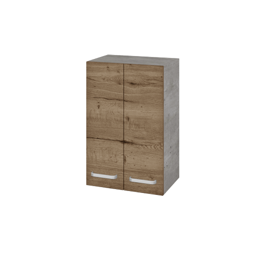 Hängeschrank UNI SYD2 50  - D01 Beton - Griffes T01 - D21 Tobacco