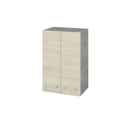Hängeschrank UNI SYD2 50  - D01 Beton - Griffes T01 - D24 Ohio