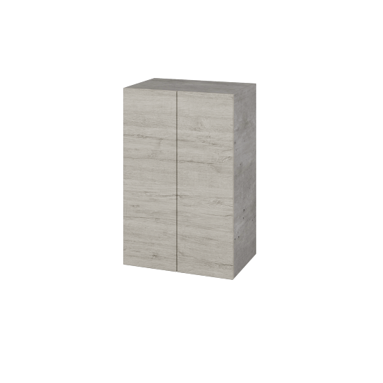 Hängeschrank UNI SYD2 50  - D01 Beton - Grifflose Ausführung T00 (ohne Bohrungen für Griffe) - D05 Oregon