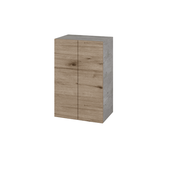 Hängeschrank UNI SYD2 50  - D01 Beton - Griffes T00 - D23 Herkules