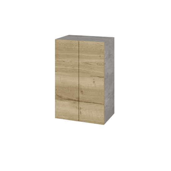 Hängeschrank UNI SYD2 50  - D01 Beton - Grifflose Ausführung T00 (ohne Bohrungen für Griffe) - D26 Ontario