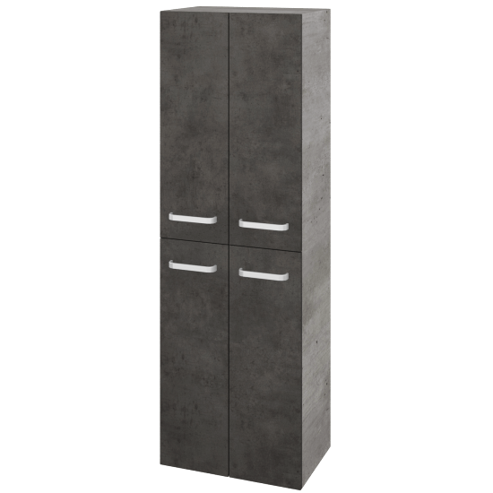 Hochschrank UNI SVD4 50  - D01 Beton - Griffes T01 - D16 Dark Beton