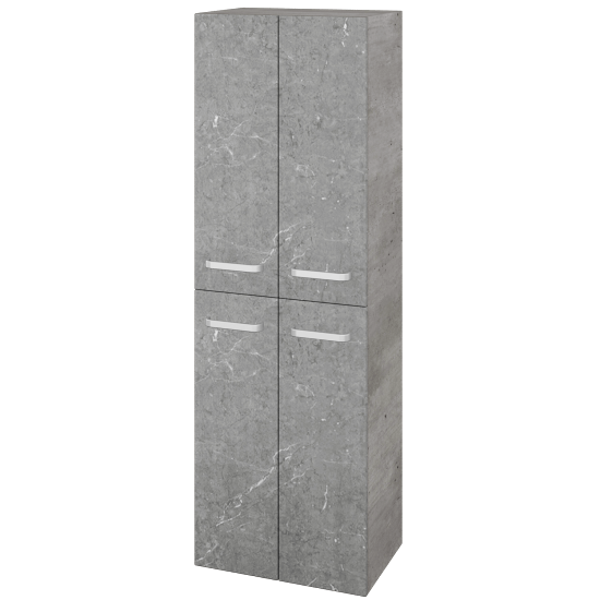 Hochschrank UNI SVD4 50  - D01 Beton - Griffes T01 - D20 Galaxy