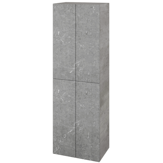 Hochschrank UNI SVD4 50  - D01 Beton - Grifflose Ausführung T00 (ohne Bohrungen für Griffe) - D20 Galaxy