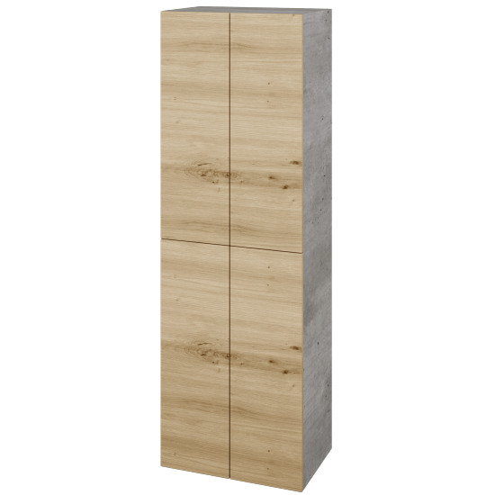 Hochschrank UNI SVD4 50  - D01 Beton - Griffes T00 - D22 Caramel
