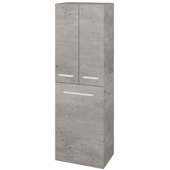 Hochschrank UNI SVD3K 50 (mit Wäschekorb)  - D01 Beton - Griffes T01 - D01 Beton