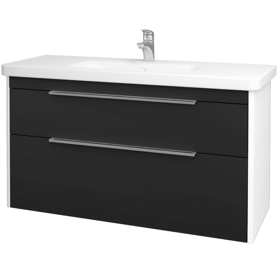 Badezimmerschrank TORO SZZ2 120  - L01 Weiß Lack Hochglanz - L03 Grau Metallic Lack Hochglanz