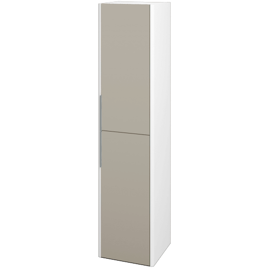 Hochschrank TORO SVD2 35  - L01 Weiß Lack Hochglanz - L04 Taupe Lack Hochglanz - Links