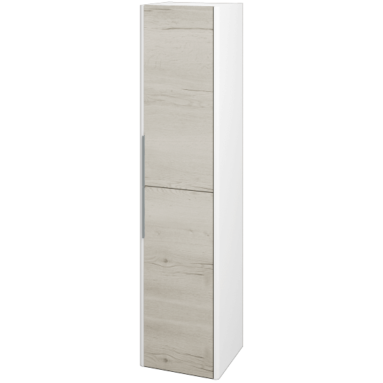 Hochschrank TORO SVD2 35  - L01 Weiß Lack Hochglanz - D28 Alberta - Links