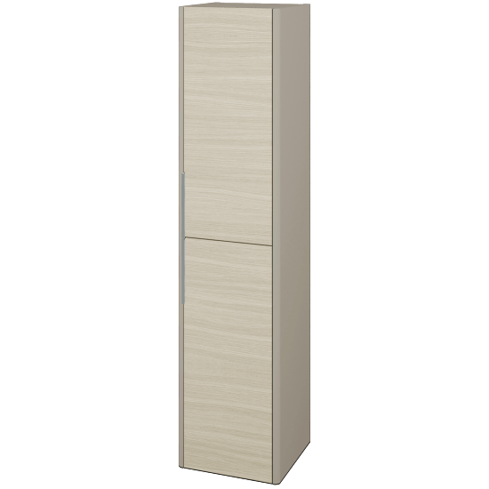 Hochschrank TORO SVD2 35  - L04 Taupe Lack Hochglanz - D04 Eiche - Links