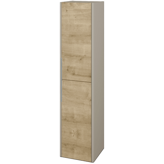 Hochschrank TORO SVD2 35  - L04 Taupe Lack Hochglanz - D09 Arlington - Links