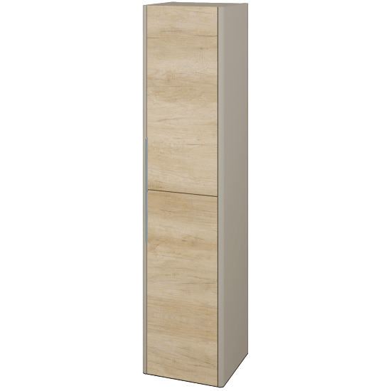 Hochschrank TORO SVD2 35  - L04 Beige Lack Hochglanz - D15 Eiche Nebraska - Links
