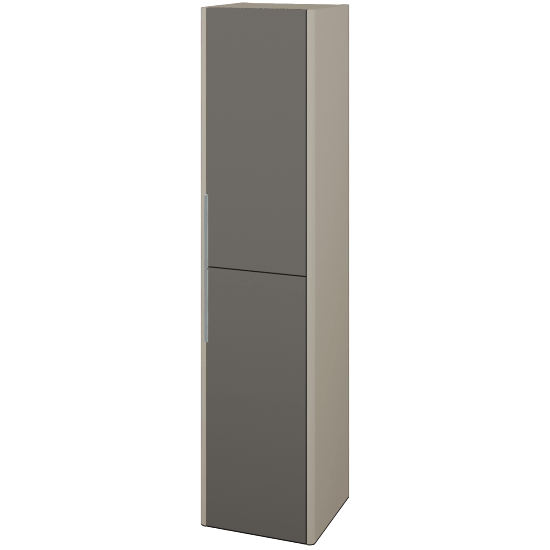 Hochschrank TORO SVD2 35  - L04 Taupe Lack Hochglanz - N06 Lava - Links