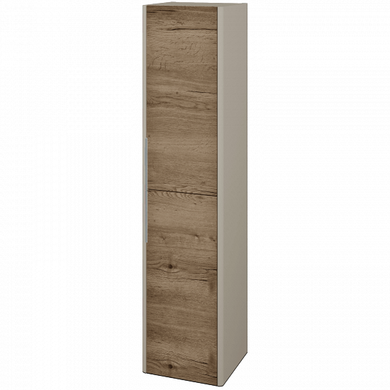 Hochschrank TORO SVD2 35  - L04 Taupe Lack Hochglanz - D21 Tobacco - Links
