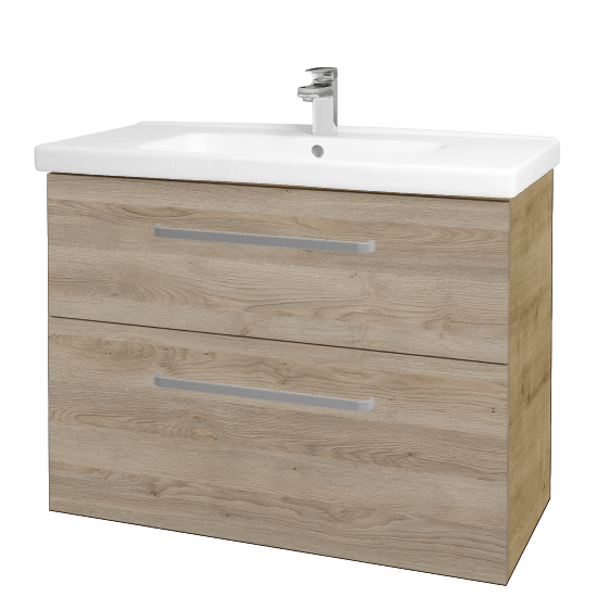 Waschtischunterschrank MAGIC SZZ2 100  - D09 Eiche Arlington - Griffes T01 - D17 Eiche Colorado