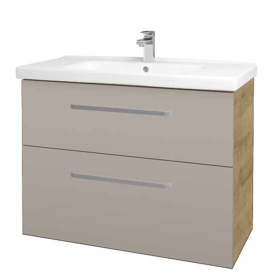 Waschtischunterschrank MAGIC SZZ2 100  - D09 Eiche Arlington - Griffes T01 - N07 Stone