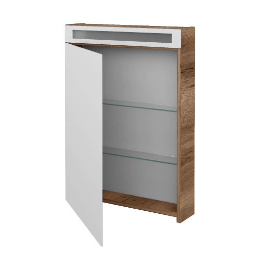 Badezimmer Spiegelschrank NEXT GAO 60  - D21 Tobacco - Links