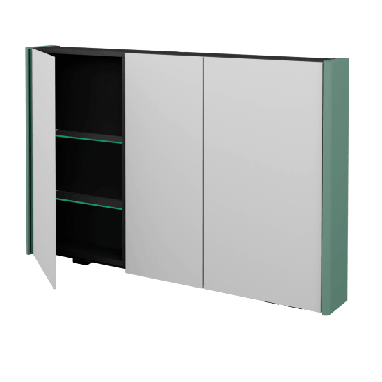 Badezimmer Spiegelschrank TORO GA3OE 120  - L18 Mint Lack Hochglanz