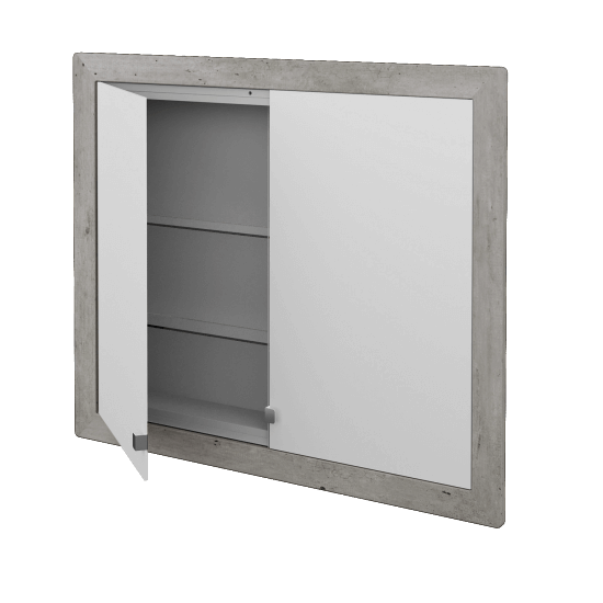 Einbaubarer Spiegelschrank WALL-IN GA2OE 90  - D01 Beton