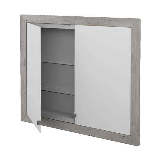 Einbaubarer Spiegelschrank WALL-IN GA2OE 90  - M05 Beige Lack Matt