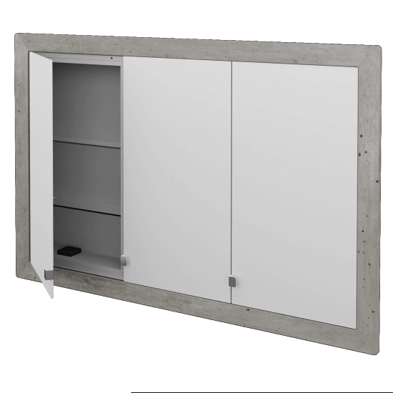 Einbaubarer Spiegelschrank WALL-IN GA3OE 120  - D01 Beton