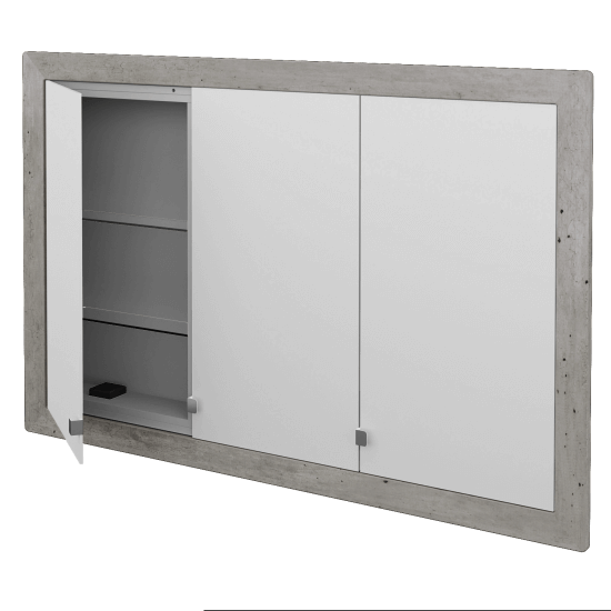 Einbaubarer Spiegelschrank WALL-IN GA3OE 120  - D16 Dark Beton