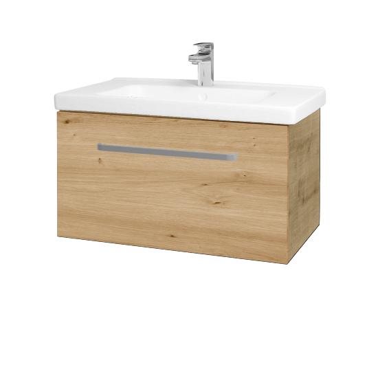 Waschtischunterschrank MAGIC SZZ 80  - D09 Eiche Arlington - Griffes T01 - D22 Caramel