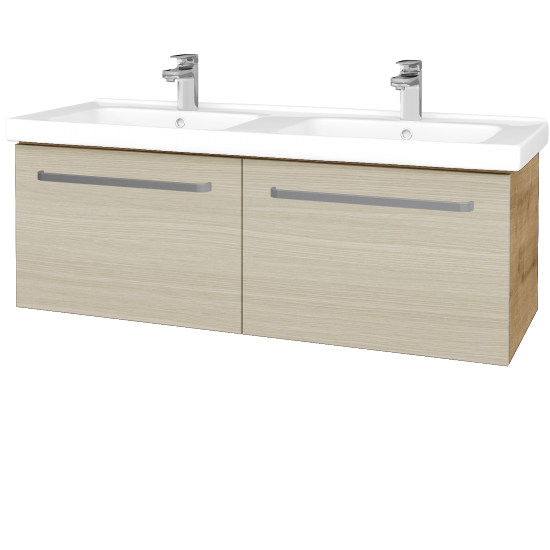 Badezimmerschrank MAGIC SZZ2 125  - D09 Eiche Arlington - Griffes T01 - D04 Eiche