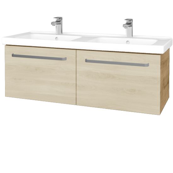Waschtischunterschrank MAGIC SZZ2 125  - D09 Eiche Arlington - Griffes T01 - D24 Ohio