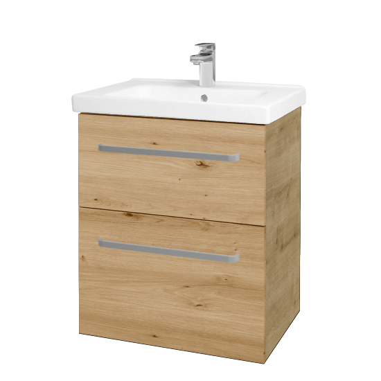 Waschtischunterschrank MAGIC SZZ2 65  - D09 Eiche Arlington - Griffes T01 - D22 Caramel